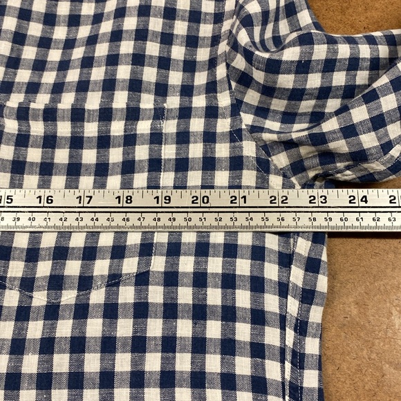 Vintage JCREW Linen Check Shirt - Picture 5 of 7